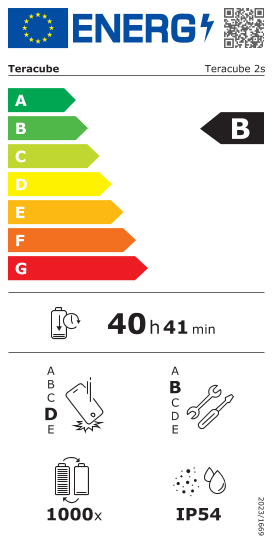 Full energy label, class B