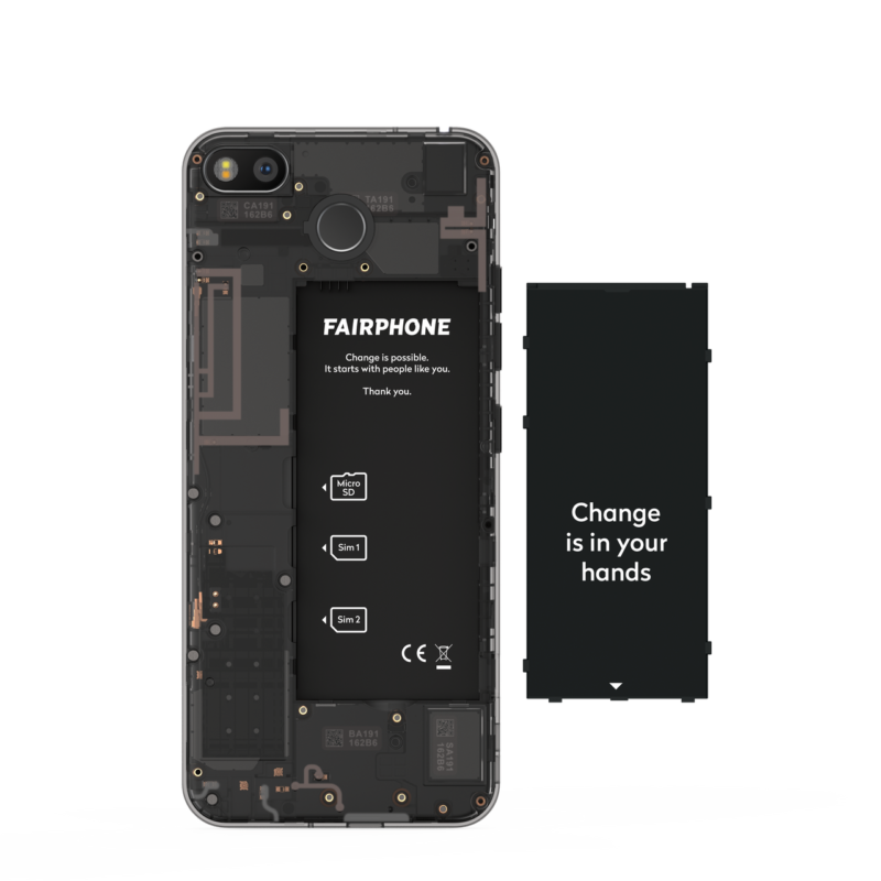 Fairphone 3 Removable battery