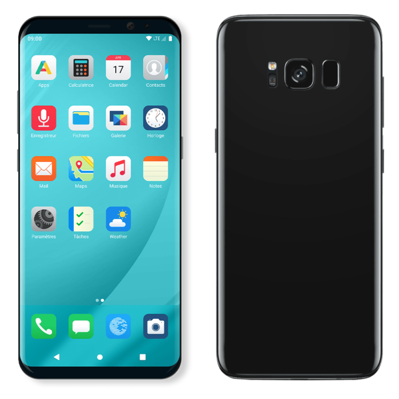 /e/-Galaxy S8 Front and Back