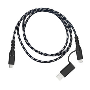USB-C 2.0 cable with USB-A adapter