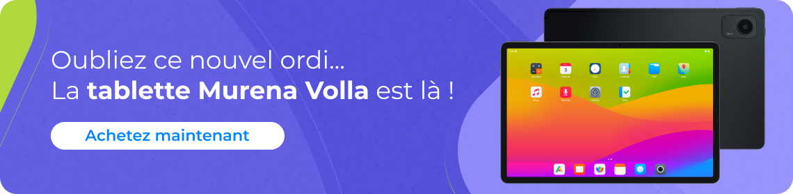 Tablette Murena Volla avec le système d'exploitation e OS